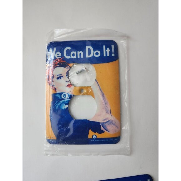 We Can Do it Rosie Riveter 2 Hole Switch Outlets 4 in lot Original from Korea - Picture 3 of 6